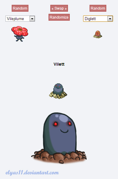 Pokemon Fusion Sprite - Vilett