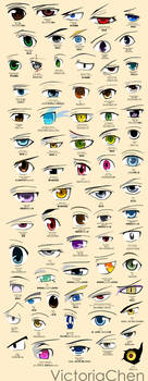 Anime Eyes Poster (Colored)