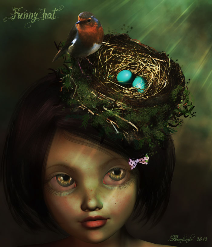 Funny hat/ bird's nest hair by Ranlinde on DeviantArt Funny hat/ bird's nest hair by Ranlinde on DeviantArt