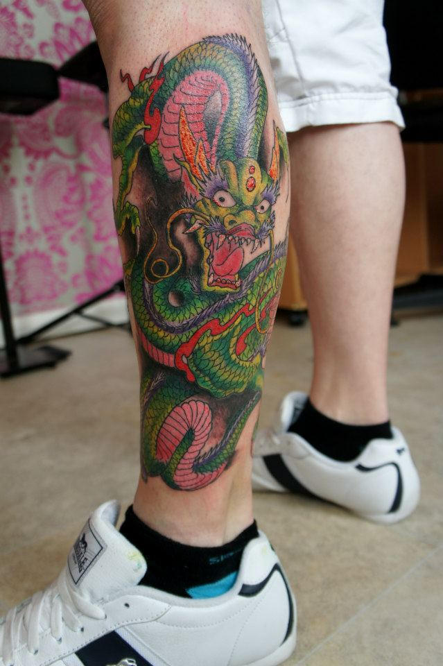 dragon leg tattoo by dirtymosher666 on DeviantArt