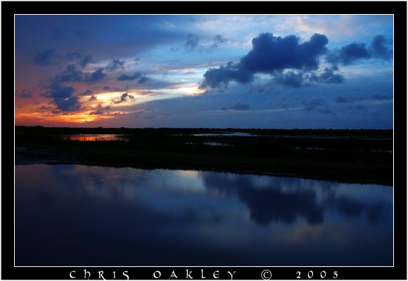 Sunset over St Johns