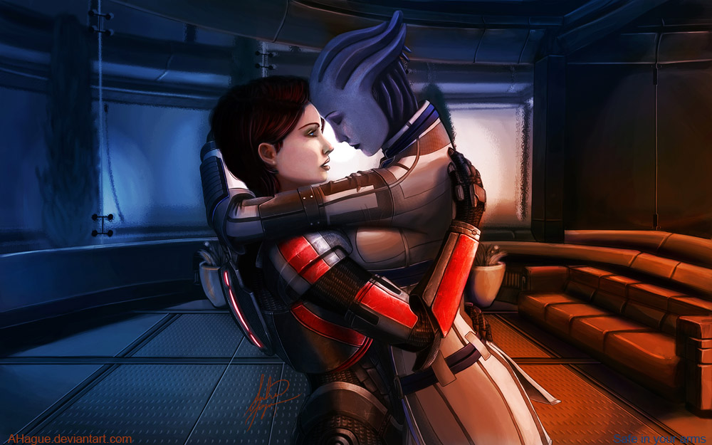 Liara and Shepard - Safe in your arms