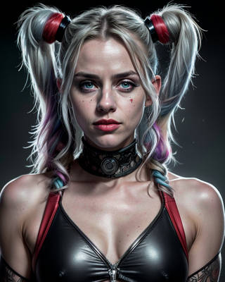 Live portrait of Harley Quinn (Suicide Squad, DC)