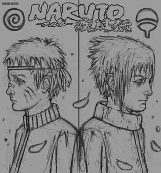 Uzumaki Naruto and Uchiha Sasuke by YorsyH