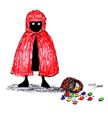 Little Red hiding Hood