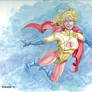 Powergirl in Watercolors