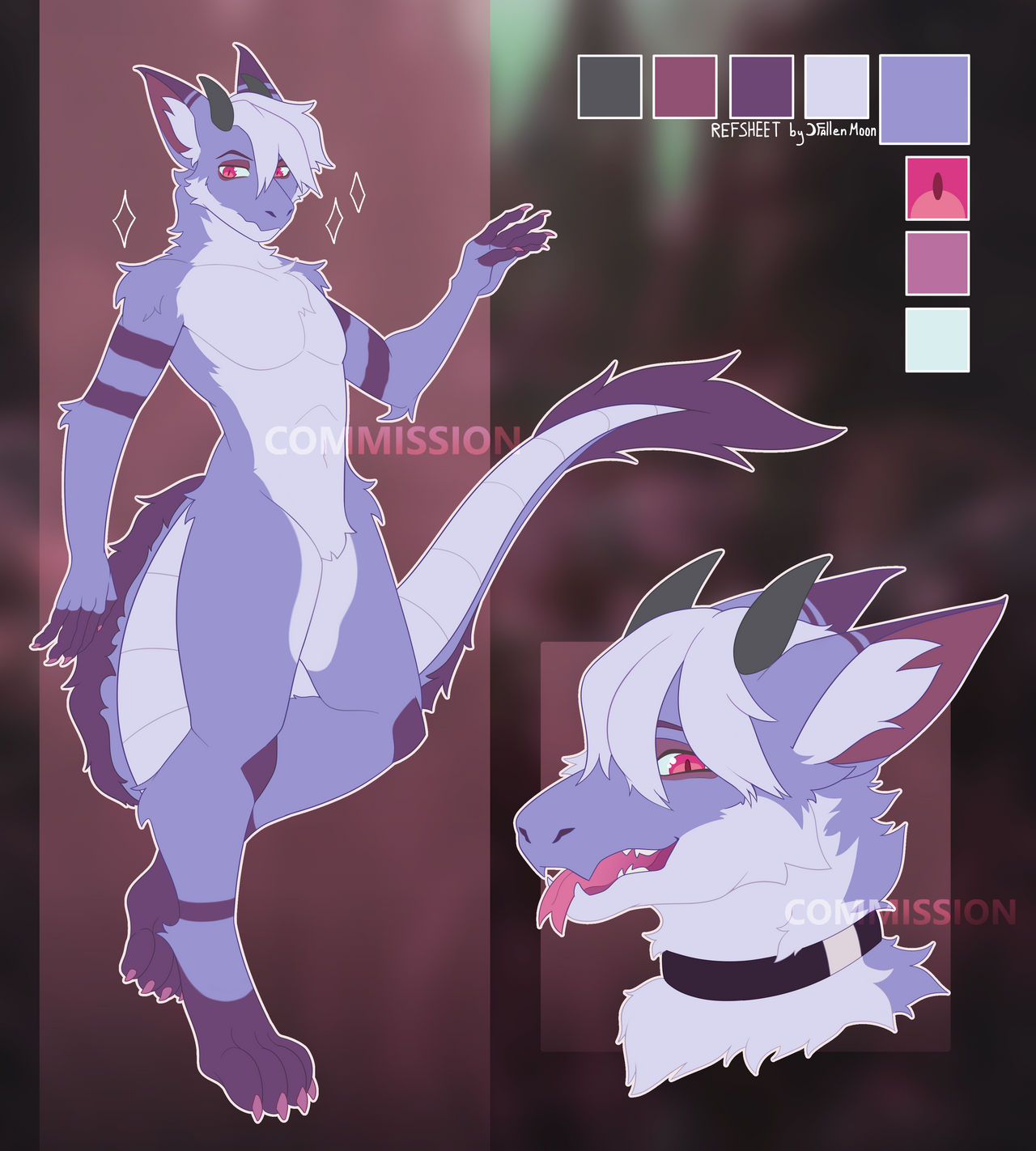 Furry dragon reference sheet