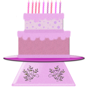 Pink Tiered Birthday Cake Icon FTU