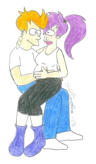 Fry and pregnant Leela