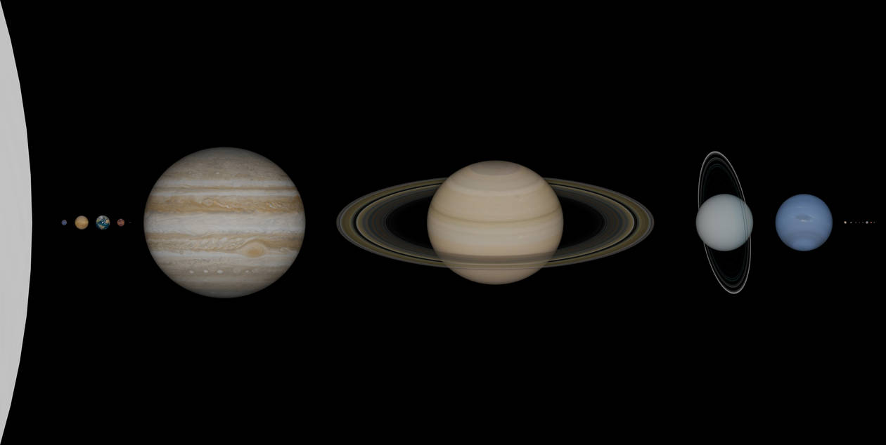 Solar System True Alignment Solar System in True Scale by JacksonJames2010 on DeviantArt