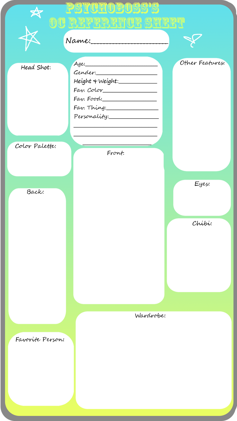 Blank Oc Reference Sheet By Psychoboss On Deviantart Blank Oc Reference Sheet By Psychoboss On Deviantart