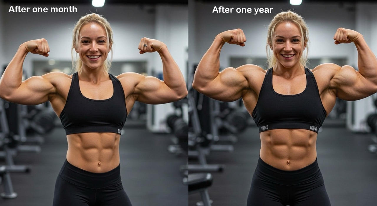 Building up those biceps by Fempower99 on DeviantArt