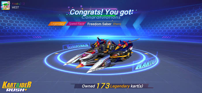 I got the Freedom Saber Kart!