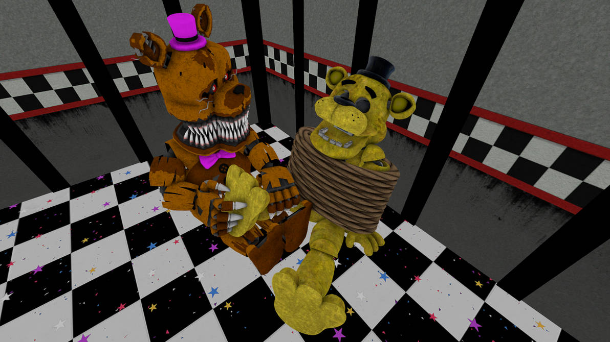 Mr. N.T and Golden Freddy vs Nightmare Fredbear by GreenGreen11 on  DeviantArt