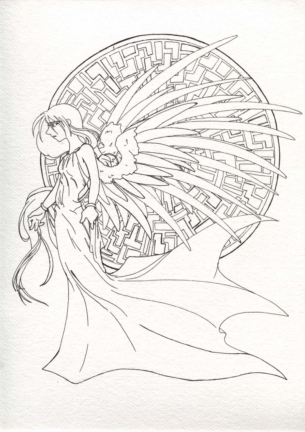 Sechin Angel lineart