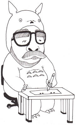 Hayao Miyazaki caricature