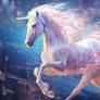 uterrell 8K HD ethereal divine horse translucent b