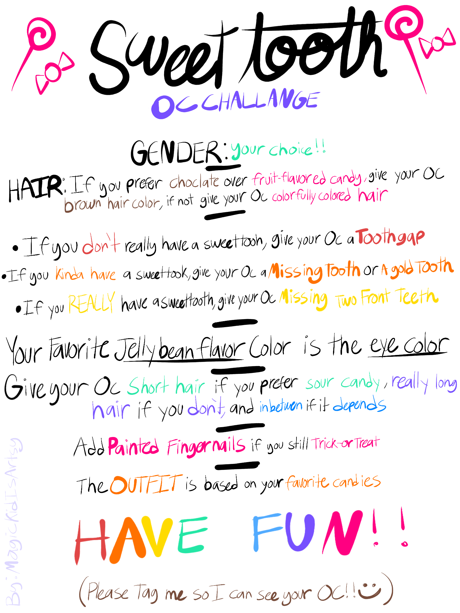 SWEET TOOTH OC CHALLANGE