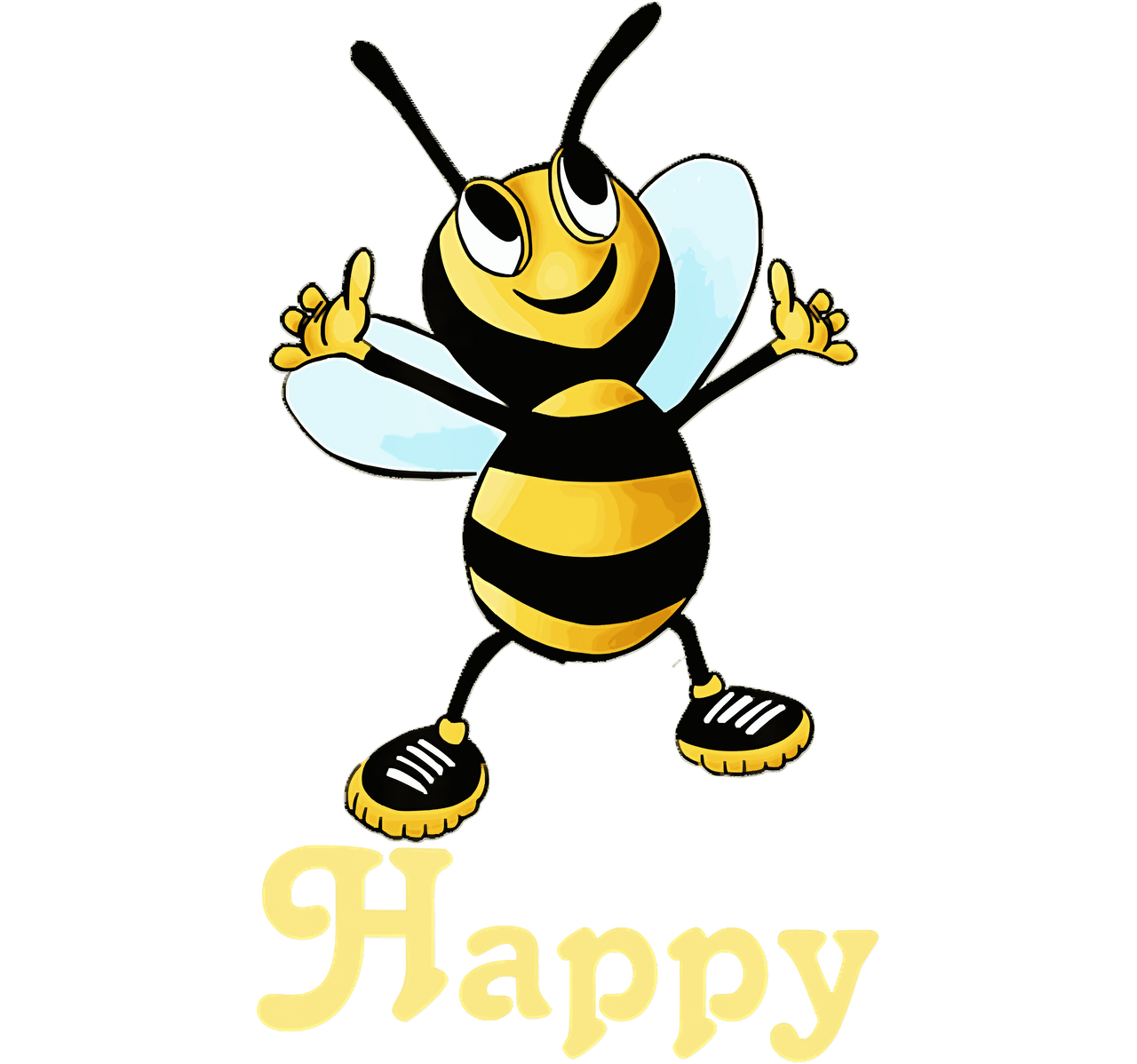 Bee Happy Shell Be Happy. smiling honey bee, bumblebee, positive m by FamilyScan on ...