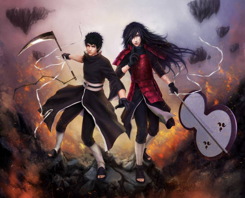 MADARA and OBITO _ on the front lines War on fate