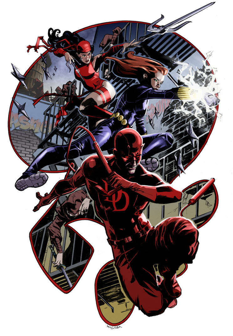 Asner Auction - Daredevil, Black Widow and Elektra