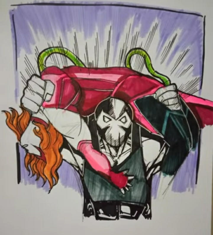 Bane snapping Wanda's back on a torture rack by Korjinonnono on DeviantArt