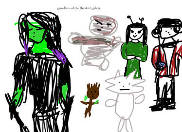 MY AWESOME DRAWING SKILLS GOTG