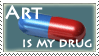 .: Art is my drug Stamp :.