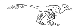 Download Utahraptor - Free Line Art by DragonAura on DeviantArt