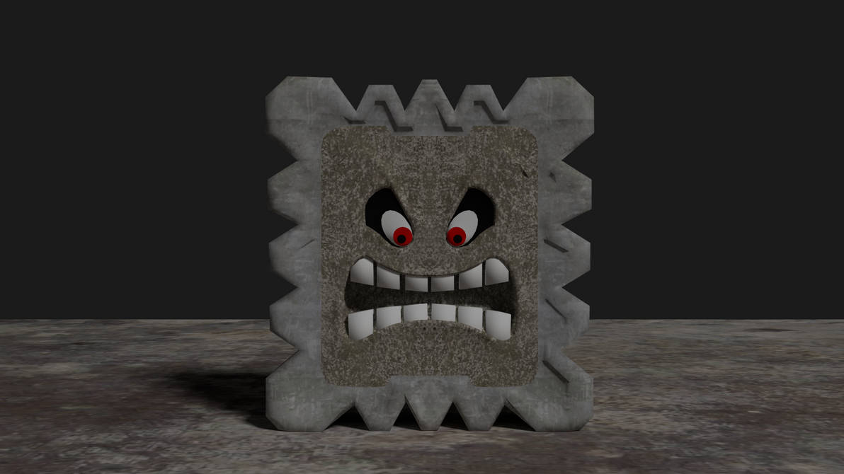 Thwomp in Blender by vinnieharned on DeviantArt