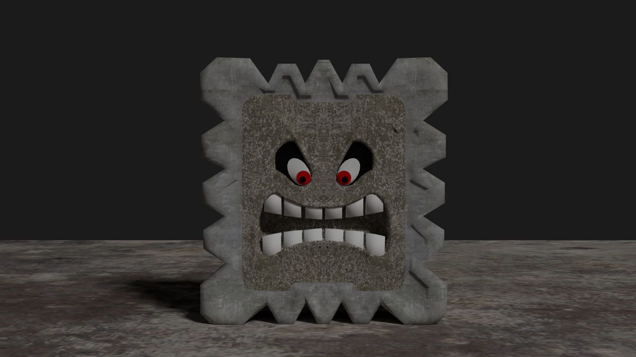 Thwomp in Blender by vinnieharned on DeviantArt
