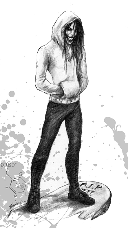 Jeff the Killer, creepypasta character, horror monster, creepy design,  serial killer Art Print