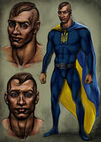 Ukrman, ukrainian superhero's sketch