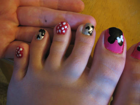 Minnie Mouse inspired Toes