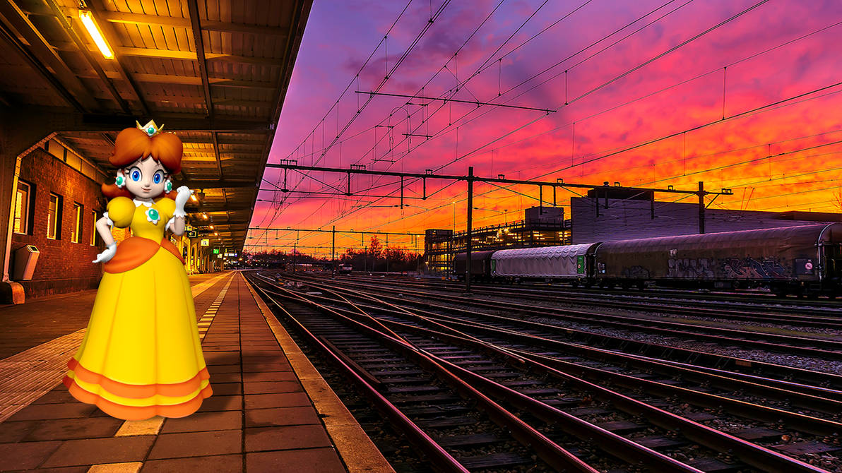 Daisy at the train station by ToadTheKoopa64 on DeviantArt