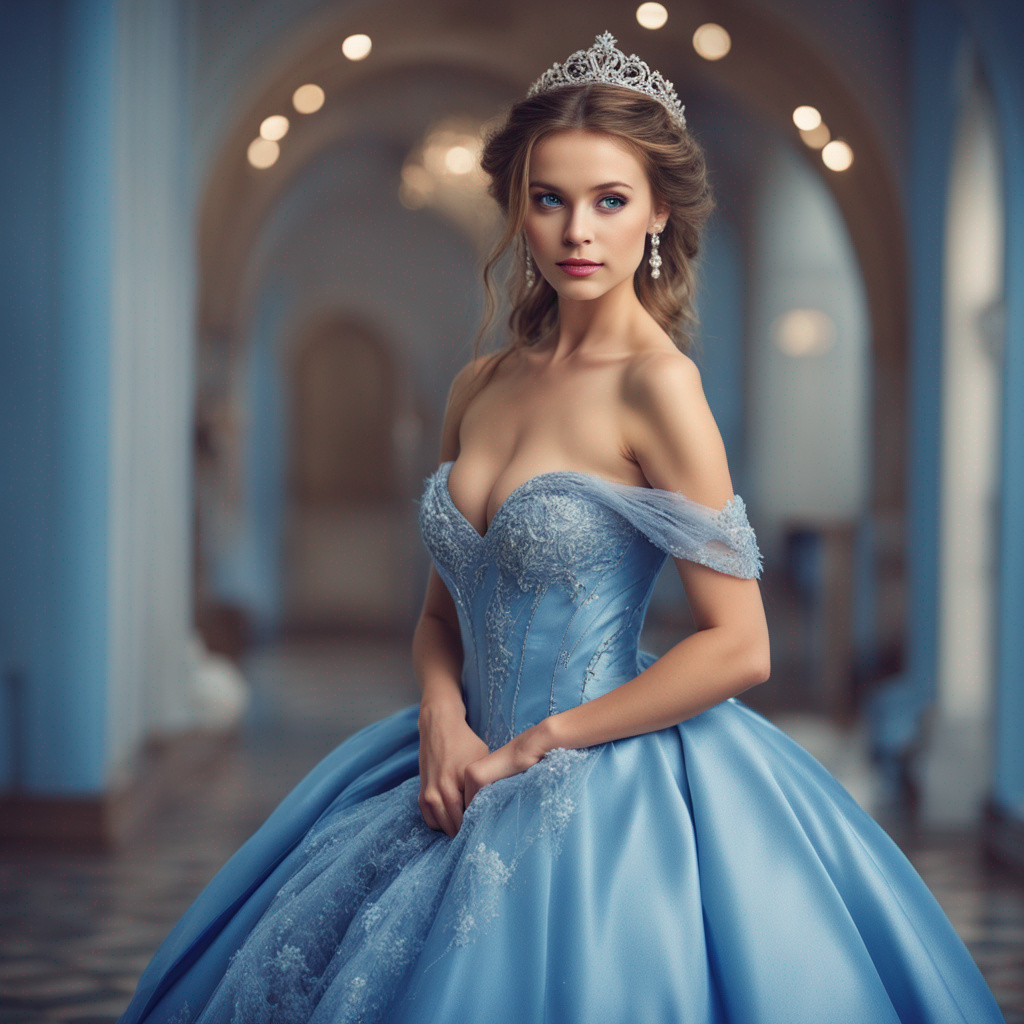 Princessblue28 Beautiful Princess In Blue Ball Gown by NoUserm on DeviantArt