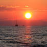 sunset and boats