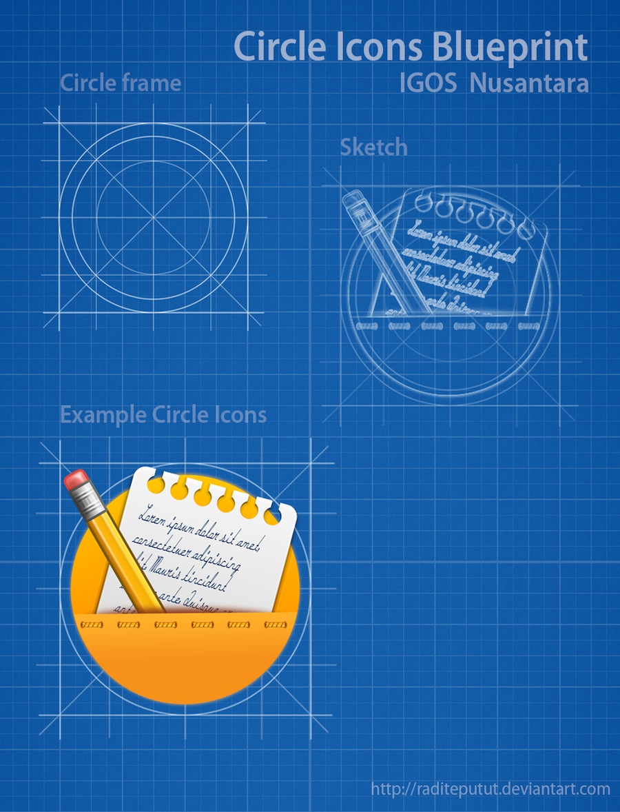 Blueprint Circle Icons