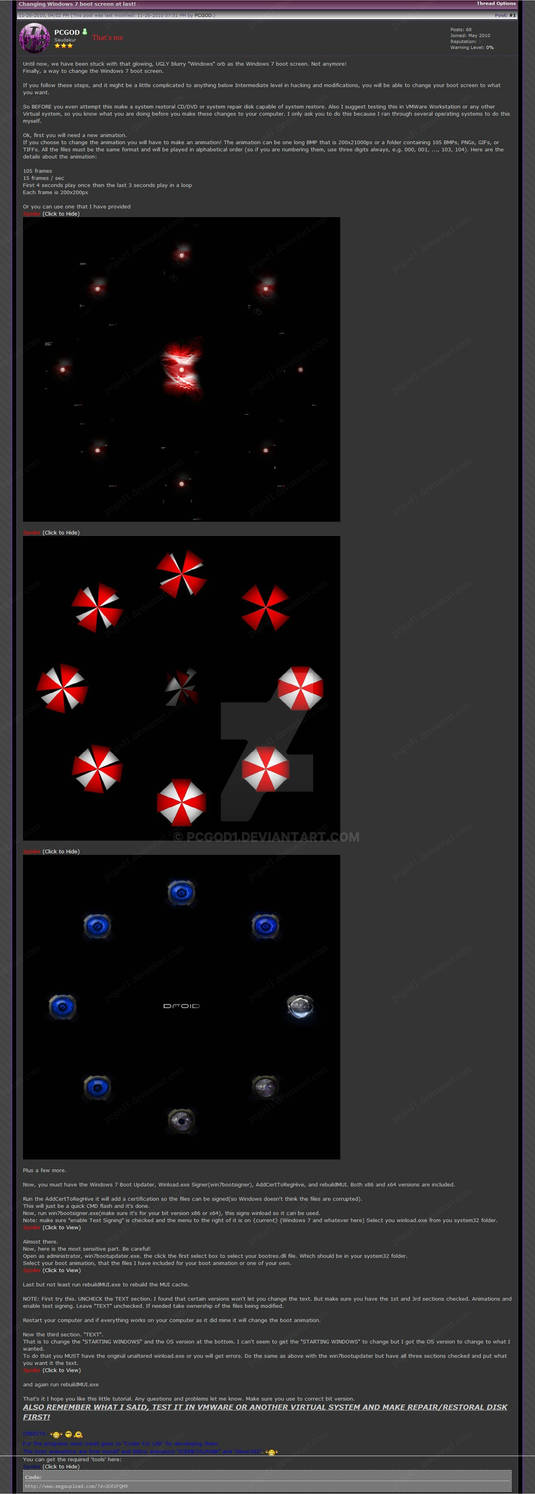 Standard Boot Animation Change Boot Animation Tutorial by PCGOD1 on DeviantArt