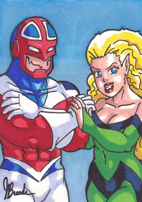 Sketch Card #9 - Captain Britain