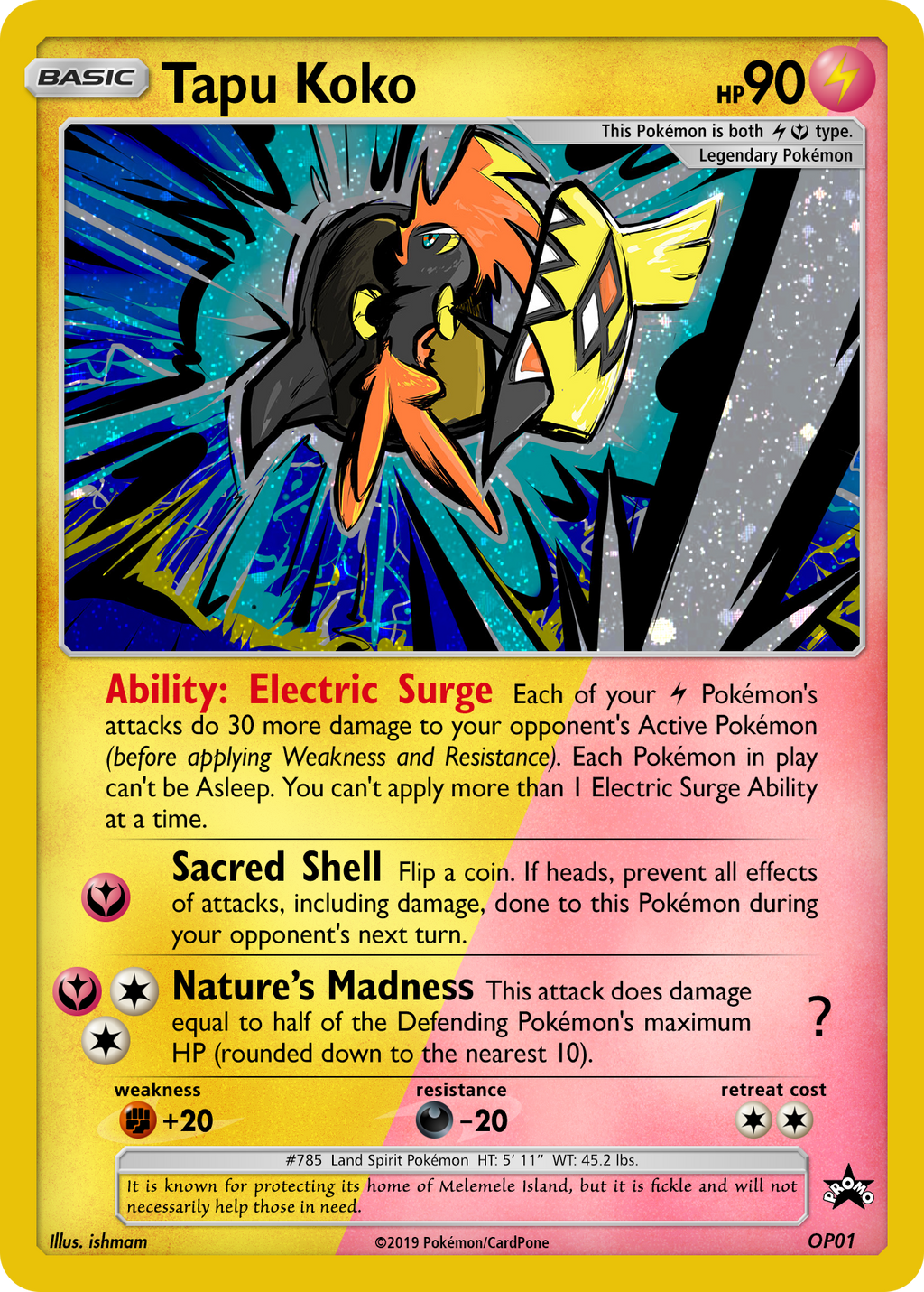 tapu koko pokemon card ex / Iron Leaves ex Battle Deck Lightning Lightning Tapu Koko - Mega_Dudes