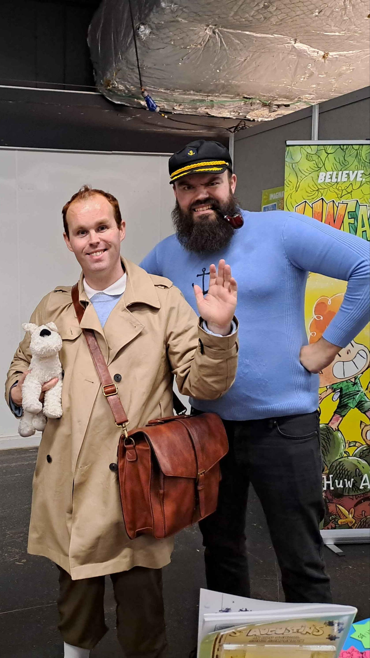 Tintin and Haddock at Thought Bubble