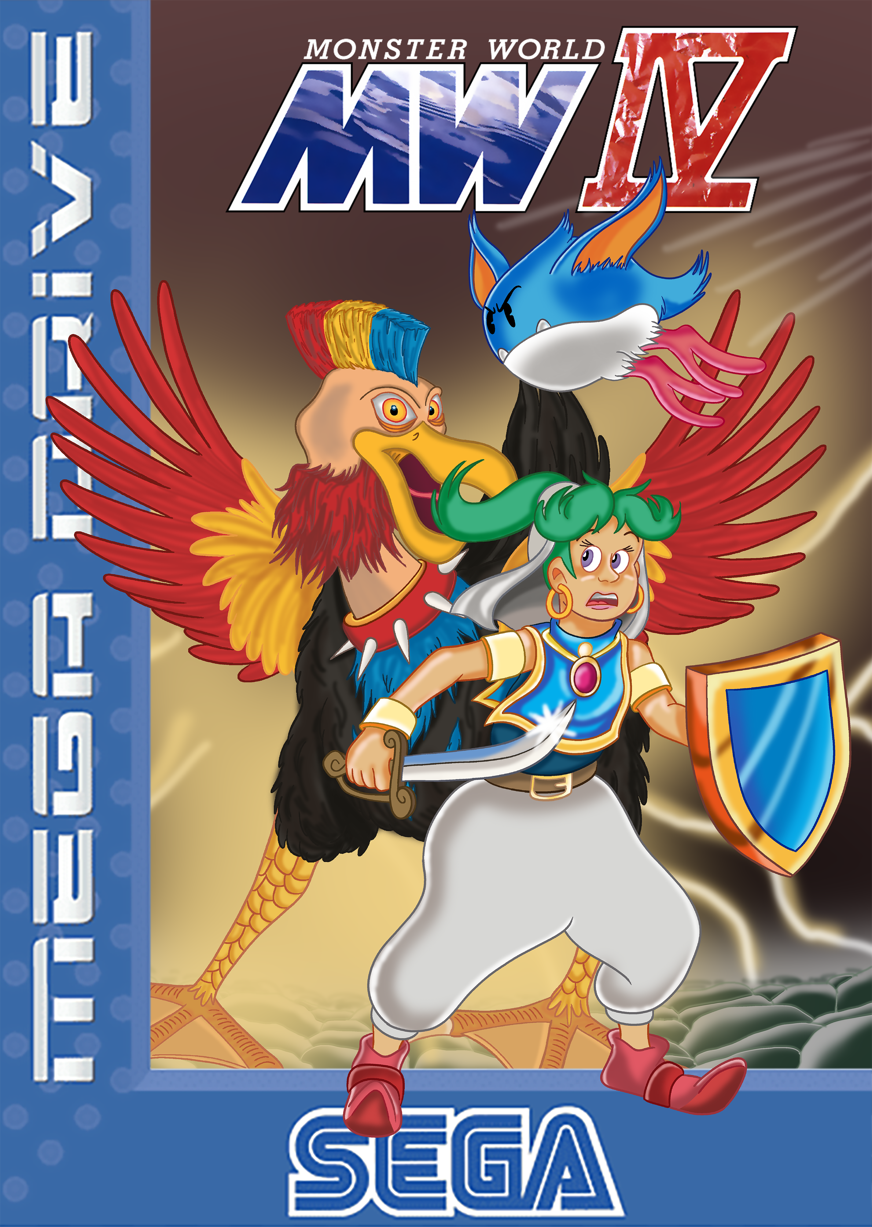 Monster World IV Westernised Box Art