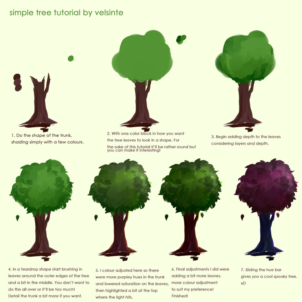 Tutorial - Simple Tree by Velsinte on DeviantArt
