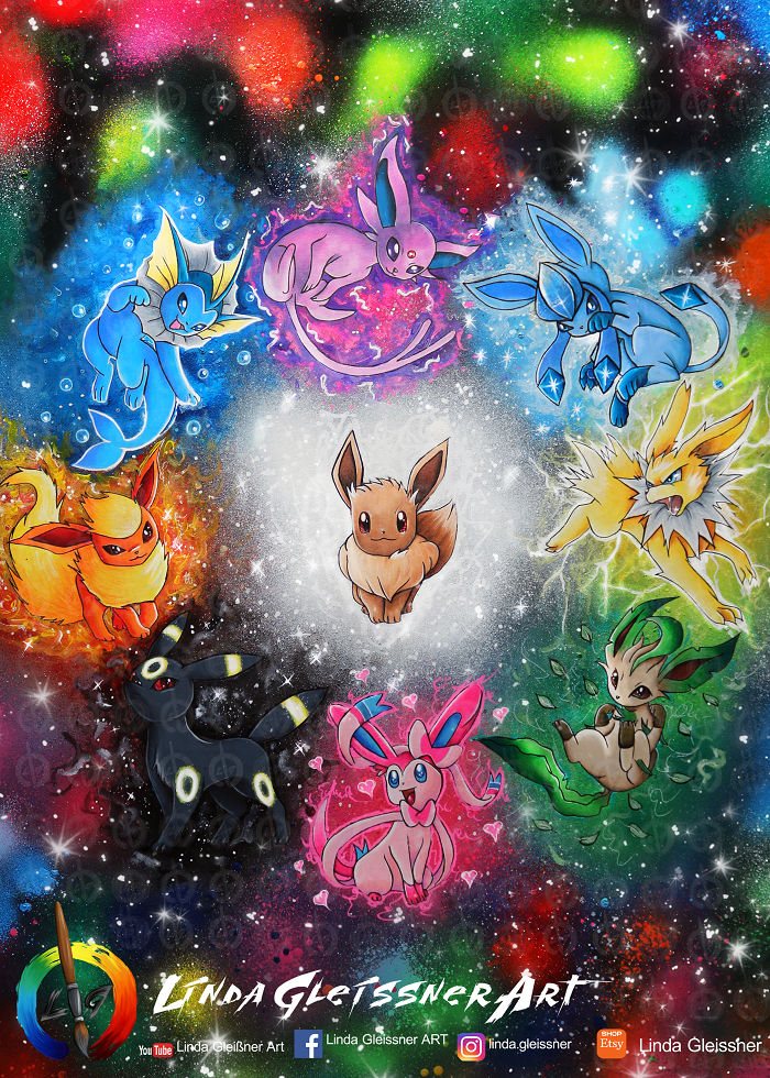 Pokemon Fanart Eevee Evelutions By LindaGleissner On DeviantArt pokemon-fanart-eevee-evelutions-by-lindagleissner-on-deviantart