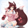 Commission:   Fluffy Fox Girl / OC