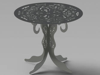 Ornamental Round Table- DXF Files cut ready by DXFforCNC