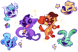 Smiling cuties | Fanart | Poppy playtime