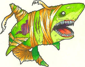 mummy zombie shark