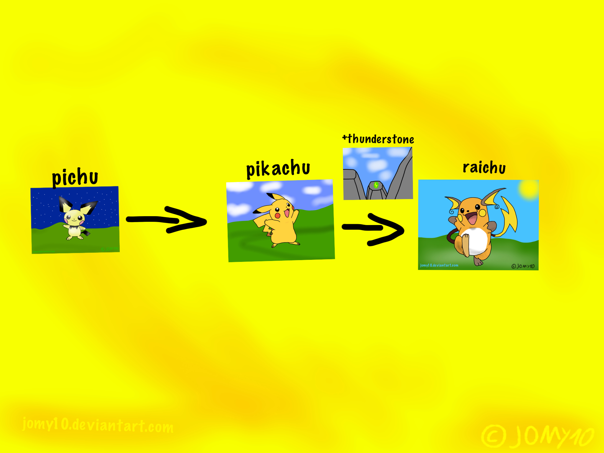 Pikachu Mutations Pikachu evolutions v2 by jomy10 on DeviantArt